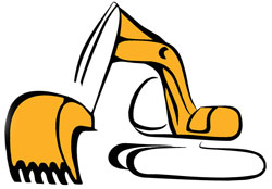 Excavator with driver for hire in North Devon