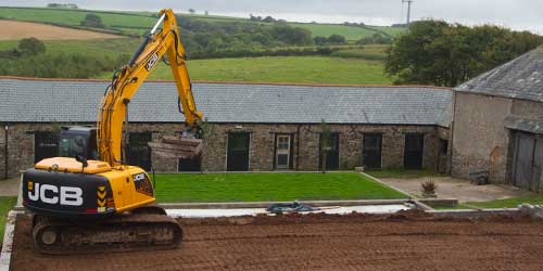 Manned digger hire for all types of landscapping